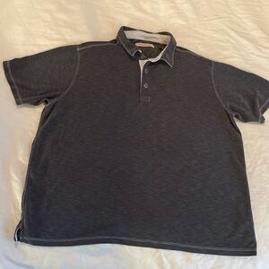 Tommy Bahama Men’s Grey Button Up Short Sleeve Polo Size XXL